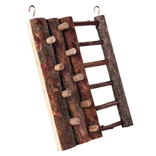 Escalera de Madera Natural para Escalada de Mascotas, Juguetes, Ratones, gerbillas, etc. 16 x 20 cm