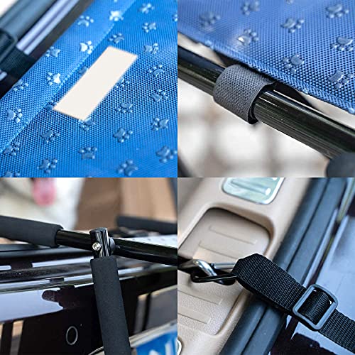Escaleras De Perro, Paso De Perro Grande Plegable, Rampa De La Escalera De Mascotas Portátil Liviana para Automóviles, SUV Y Lecho Alto, 5 Pasos Rampa Plegable De Las Escaleras Mascotas,Armada