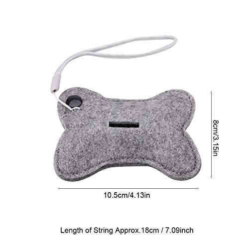 Esenlong Juego de soporte de bolsa de caca para perro, dispensador portátil de bolsas de caca con forma de dibujos animados de fieltro de tela de desechos para mascotas
