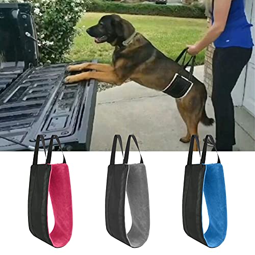 Eslinga de elevación ajustable para perros, ayuda para caminar con correas de mango suave, arnés de soporte de cadera para perros débiles lesionados ancianos discapacitados (azul)