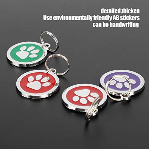Etiqueta de identidad para mascotas, 10 piezas con estampado de pata de gato para perros y mascotas, etiqueta bonita, collar de identidad para huellas de mascotas, colgantes colgantes para (Huella)