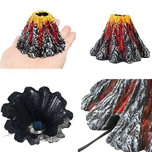 ETOPARS Kit de Adorno de Volcán de Acuario, Burbujeador de Piedra de Aire, Kit de Adorno de Volcán Air Stone Bubbler