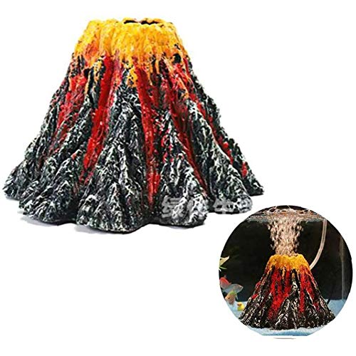 ETOPARS Kit de Adorno de Volcán de Acuario, Burbujeador de Piedra de Aire, Kit de Adorno de Volcán Air Stone Bubbler