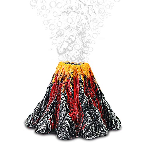 ETOPARS Kit de Adorno de Volcán de Acuario, Burbujeador de Piedra de Aire, Kit de Adorno de Volcán Air Stone Bubbler