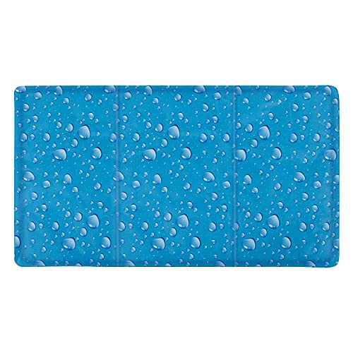 EUGAD Alfombrilla de Refrigeración para Perros Manta Refrigerante Animales Alfombra Refrescante Mascotas Cama para Perros Gatos en Verano Gel no Tóxico Cojín Azul 50x90cm