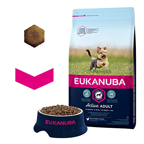 EUKANUBA Raza Miniatura Adulto Activo rico en pollo fresco [2 kg]