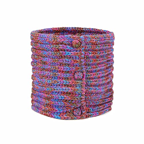 Everest Doggo - Calentador de cuello, 100% lana mongola, hecho a mano (extra grande, tono morado)
