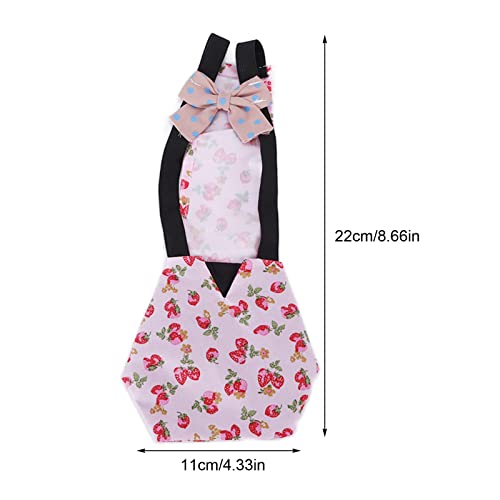 Evonecy Pañales para Mascotas, Pañales Reutilizables para Mascotas, Diseño de Bolsillo Interior Impermeable para Pollo para Pato para Ganso(S, Fresa Rosa)