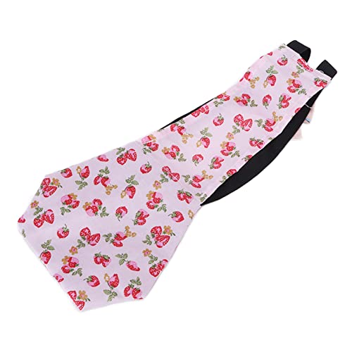 Evonecy Pañales para Mascotas, Pañales Reutilizables para Mascotas, Diseño de Bolsillo Interior Impermeable para Pollo para Pato para Ganso(S, Fresa Rosa)