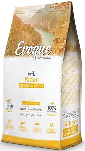 Evoque para gatos KITTEN CHICKEN Turkey & Rice 1,5Kg