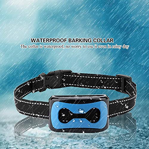 EVTSCAN Collar de ladridos para perros recargable, collar de ladridos sin golpes, con función de pitido + vibración, 7 sensibilidad ajustable sin descarga eléctrica para perros medianos grandes