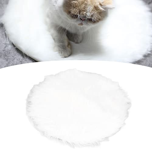 EVTSCAN Manta eléctrica para Mascotas, Pelo de visón de imitación de Felpa, Almohadilla térmica Ajustable para Perros a Temperatura Constante para Cachorros y Gatos(Blanco)