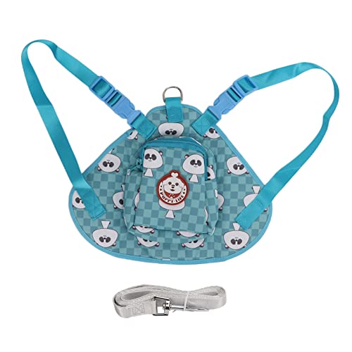 EVTSCAN Mochila de Dibujos Animados para Perros, Bolsa de arnés Ajustable para Mascotas con Cuerda de tracción para Viajes al Aire Libre, Senderismo, Entrenamiento para Acampar(S-Azul)
