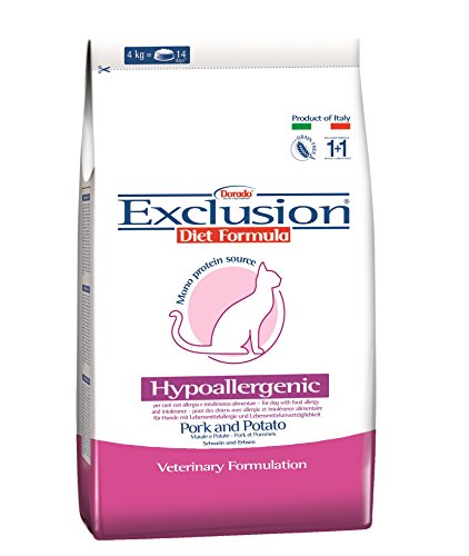 Exclusion Diet Gato hypoaller genic Cerdo y Patatas, 4 Unidades (4 x 2 kg)