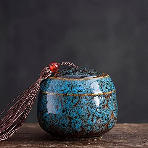 Exnemel - urnas pequeñas para Cenizas humanas, Mini urnas para Cenizas para Adultos urnas para Mascotas, Perros, Gatos, Cenizas, urnas funerarias para Cenizas de Recuerdo (Azul)