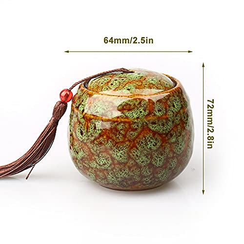 Exnemel - urnas pequeñas para Cenizas humanas, Mini urnas para Cenizas para Adultos urnas para Mascotas, Perros, Gatos, Cenizas, urnas funerarias para Cenizas de Recuerdo (Verde)