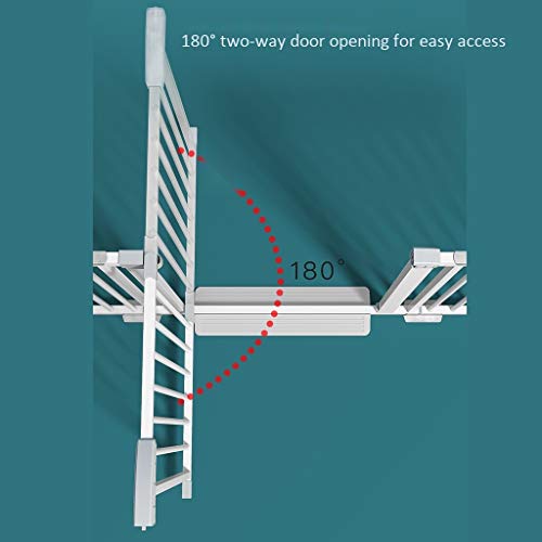 Extra Ancho Puerta de Seguridad, Aumentó La Presión Interior del Animal Doméstico de Barrera, for Muros/Escaleras (Color : High 80cm, Size : 117-124cm)