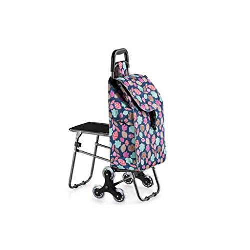 FACAZ Carrito de la Compra Carrito de la Compra Ruedas Carrito de la Compra para Mujer Carrito de la Compra del hogar Carrito de la Compra Carrito portátil Carrito de la Compra Plegable (Color: 4)