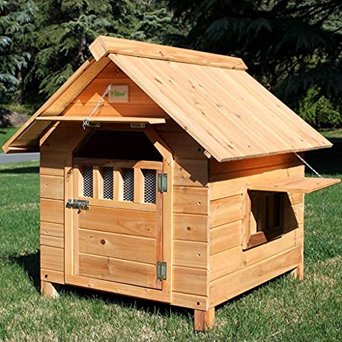 FACAZ Casa para Mascotas Interior y Exterior Casa Universal para Gatos El Piso de la casa para Perros a Prueba de Viento se Puede Limpiar (Color: B, Tamaño: 88 * 77 * 81cm)