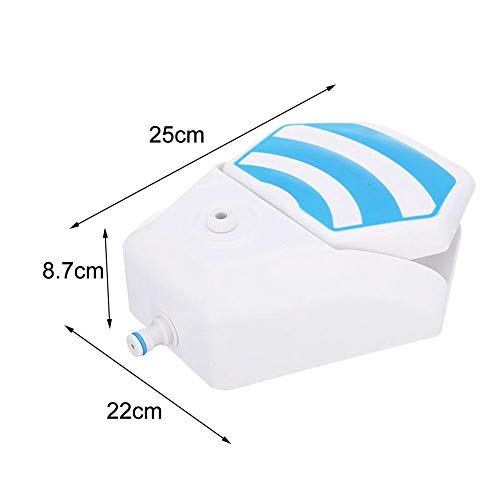 Faderr Fuente de agua para jardín al aire libre para beber, enfriador para perros, dispensador de agua dulce (blanco+azul)