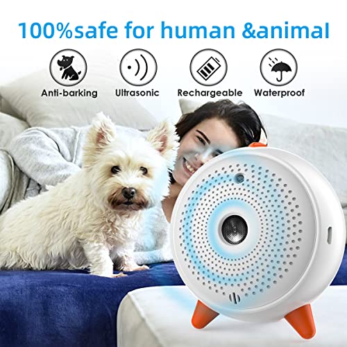 Famkrw Dispositivo Antiladridos para Perros, Herramienta Anti Ladridos Recargable,100% Seguro para Mascotas Y Humanos,USB Recargable,Repelente De Perro De Mano Dispositivo,Impermeable