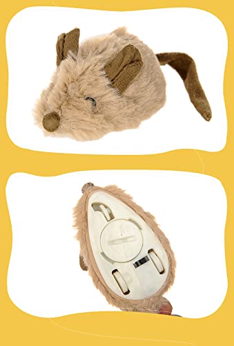 Famkrw Peludo Gato Ratón Juguete,Bola Eléctrica Interactiva para Gatos,Melody Chaser,Juguete Interactivo para Gatos Chirrido,Adecuado para Mascotas,Giratoria Automática