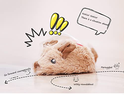 Famkrw Peludo Gato Ratón Juguete,Bola Eléctrica Interactiva para Gatos,Melody Chaser,Juguete Interactivo para Gatos Chirrido,Adecuado para Mascotas,Giratoria Automática