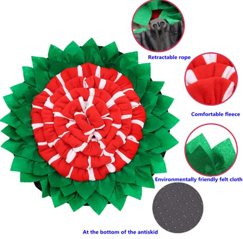 Famkrw Perros Alfombra,Snuffle Mat Juguetes para Perros,Puppy ​Training Pad Puzzle Toys,Hay Tres Potentes Ventosas En La Parte Inferior del Juguete para Masticar Panceta De Cerdo50 X 50 Cm