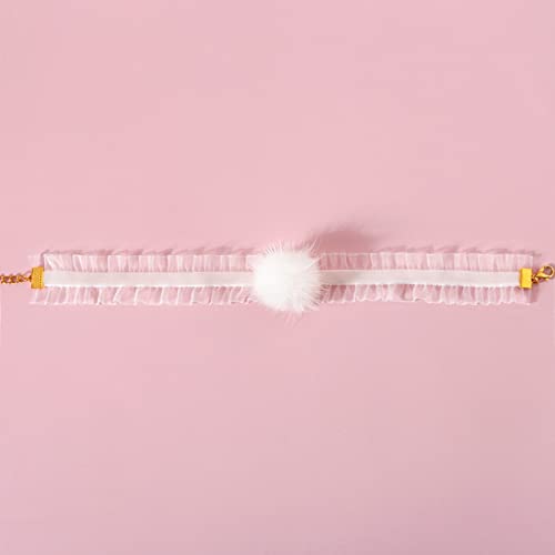 farfi Collar para mascotas Pom Pom Decorativo Buena Elasticidad Terciopelo Gato Collar Collar para vacaciones Collar de perro Accesorios para mascotas