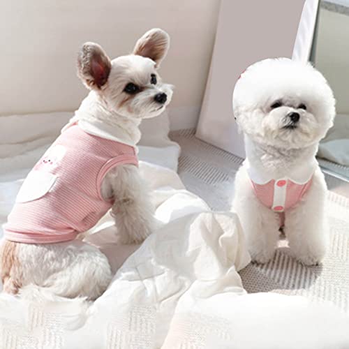 farfi Ropa de punto para cachorros, camisa para mascotas, diseño de cáscara de huevo, transpirable, de moda, chaleco para perros de mascotas, disfraz de verano adorable para verano