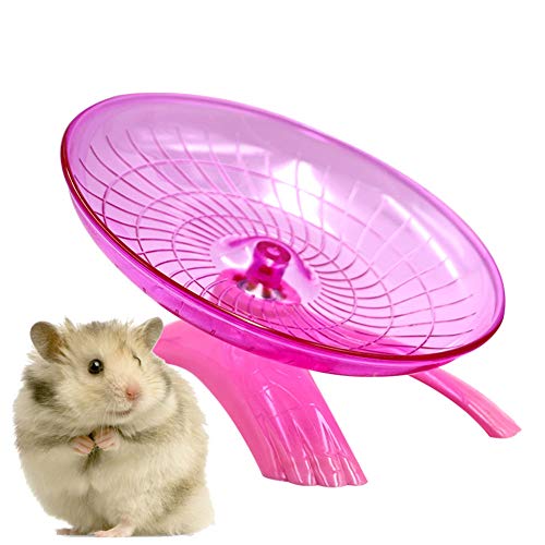 Farm & Ranch Mute hámster volador platillo estable para hámster, juguete duradero con rodamientos de acero inoxidable y diseño de borde aerodinámico, apto para hámsteres, 19 cm de diámetro (Rojo)