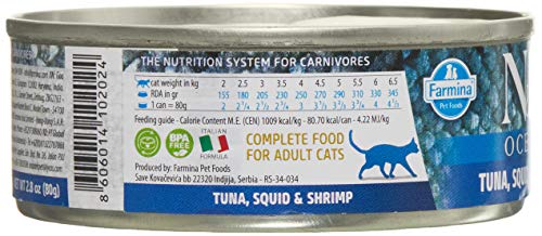 Farmina Natural & Delicious feline Ocean con Spigola, Calamari e Gamberetti 80 gr umido