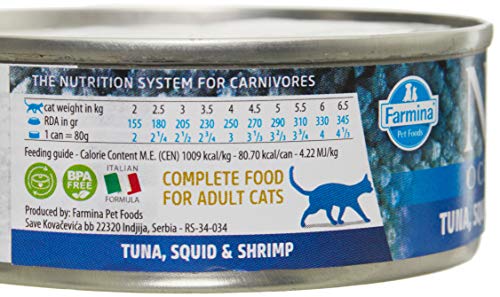 Farmina Natural & Delicious feline Ocean con Spigola, Calamari e Gamberetti 80 gr umido