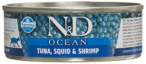 Farmina Natural & Delicious feline Ocean con Spigola, Calamari e Gamberetti 80 gr umido