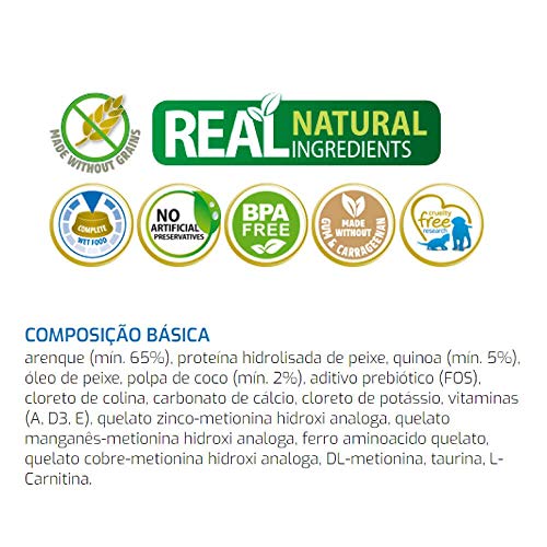Farmina Natural & Delicious feline Quinoa Skin & Coat Aringa e Cocco 80 gr umido