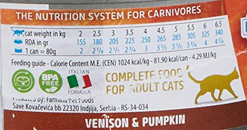 Farmina Natural & Delicious Venison, Calabaza y Manzana para Gatos, 3 oz, Estuche de 12