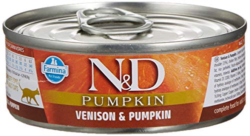 Farmina Natural & Delicious Venison, Calabaza y Manzana para Gatos, 3 oz, Estuche de 12