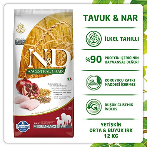 FARMINA N&d Dog Chicken&Pom Ad M/M12 kg