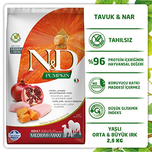 Farmina perro Pumpkin Gallina Granada Adult Medium - maxima de 2,5 kg