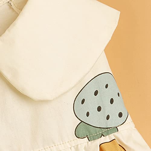 Fascigirl Vestido de perro de algodón fresa: disfraz decorativo para fiesta de gato, ropa para mascotas, vestido para cachorros, cachorros, animales, lindo divertido