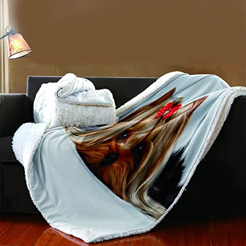 FDASLJ Manta De Forro Polar De Franela Mascotas Perros Arte Manta Sofa Lanuda Hecha De Suave Y Cálido Manta De Vellón De Piel Manta Pelo Esponjosa Manta para Colchas 100x140cm