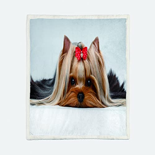 FDASLJ Manta De Forro Polar De Franela Mascotas Perros Arte Manta Sofa Lanuda Hecha De Suave Y Cálido Manta De Vellón De Piel Manta Pelo Esponjosa Manta para Colchas 100x140cm
