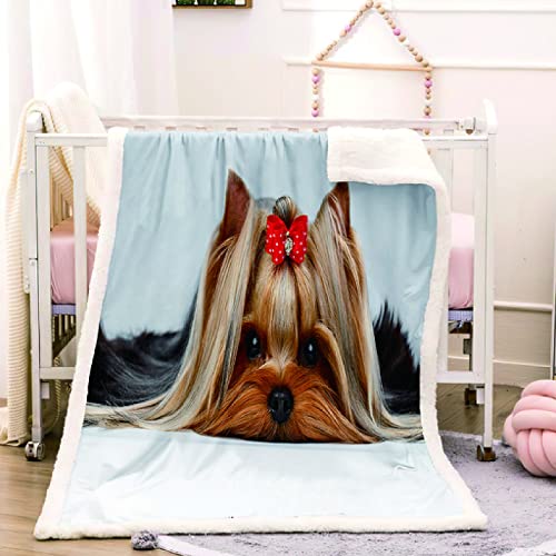 FDASLJ Manta De Forro Polar De Franela Mascotas Perros Arte Manta Sofa Lanuda Hecha De Suave Y Cálido Manta De Vellón De Piel Manta Pelo Esponjosa Manta para Colchas 100x140cm