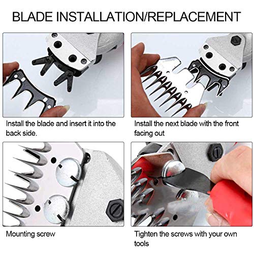 Fdit 500W Sheep Shears Electric Clipper Goats Kit de Corte de Velocidad Ajustable para Cabras, Alpaca, Llamas, Conejos de Angora, Granja de esquila de Animales