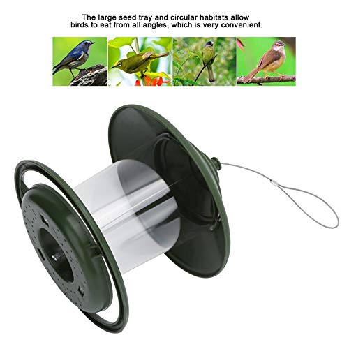 Fdit Comedero para pájaros Colgante para jardín, balcón, comedero para pájaros Perezoso para jardín, decoración Exterior, Techo Antiguo con Forma de Domo
