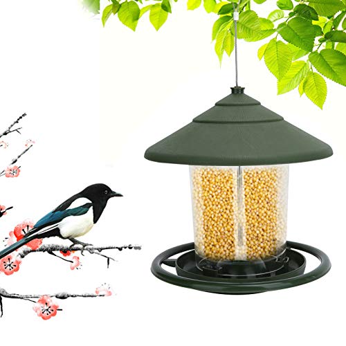 Fdit Comedero para pájaros Colgante para jardín, balcón, comedero para pájaros Perezoso para jardín, decoración Exterior, Techo Antiguo con Forma de Domo
