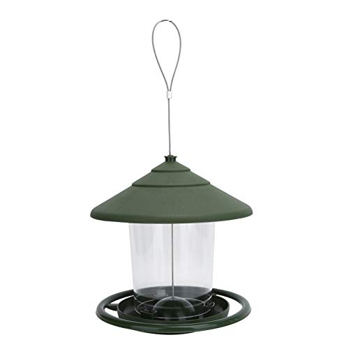 Fdit Comedero para pájaros Colgante para jardín, balcón, comedero para pájaros Perezoso para jardín, decoración Exterior, Techo Antiguo con Forma de Domo