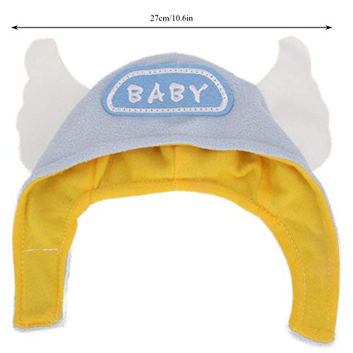 Fdit Cute Pet Headwear Cap Cat Collar Ropa para Mascotas Headwear Accesorios de Ropa con Letras y alas Baby para Gatos y Perros