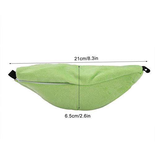 Fdit Socialme-EU Hamster Cama Banana Hamaca Colgante Litera Cama Casa Animal Pequeño Casa de Juguete Nido de Sueño para Pájaro Mascota(Verde)