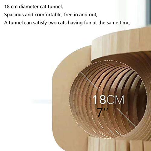 Fdsfd Rascador de gato de papel corrugado Rascador de gato Casa de mascotas Forma de donut de gran tamaño Túnel de gato DIY Gato Rascado Interior Gatito Juguetes